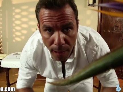 TrickySpa she ends up Deep Throating masseur