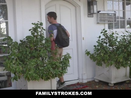 FamilyStrokes - Hot Milf Vanessa Cage Fucked By Stepson
