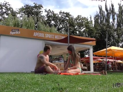 HUNT4K. Young hottie picked up and fucked by lover in tight asshole