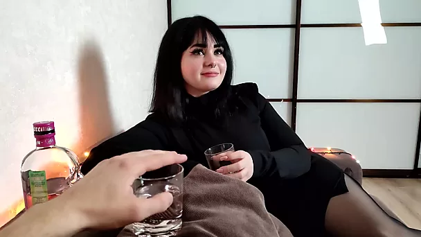 Big Butt Gothic Russian Teen Sucks My Dick and Sit on My Face!