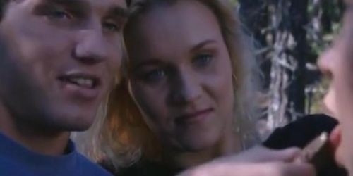 Short haired blonde getting anal outdoors (Naughty couple, Olga Lovi)