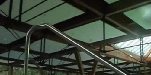 Vanessa Cool gets horny in the public spa and pool