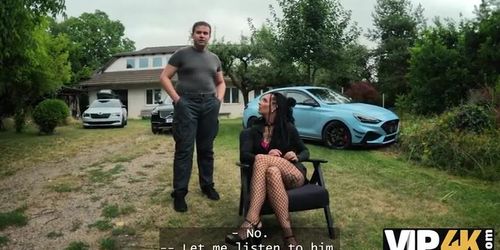 Hot Brunette with Pierced Nipples and Tattoos Fucks Stranger in Woods - Alexa Throat & Jack 23