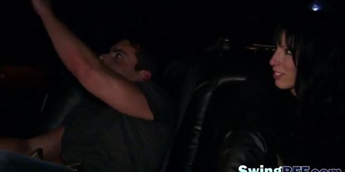 Swinger show with amateur couples experimenting