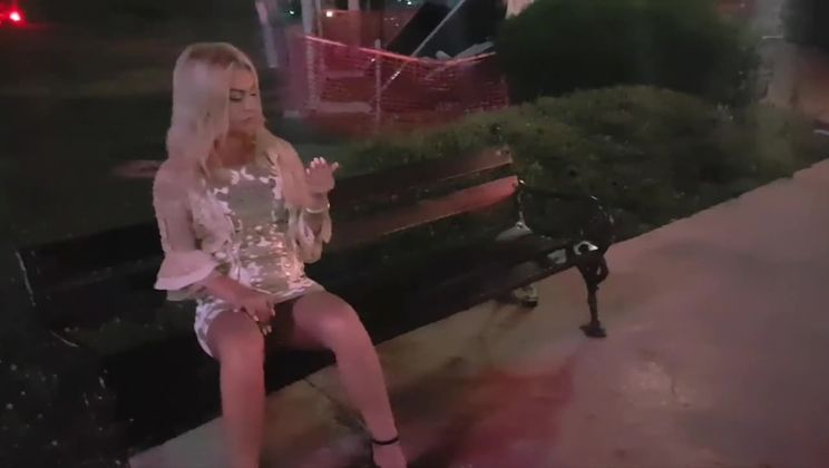 Crazy girl masturbate and pee on public street-Public exhibitionist