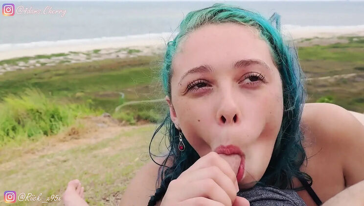 Cherry Adams Beach Sex Vlog - New Years Outdoor Blowjob & Tent Creampie with Rick Adams