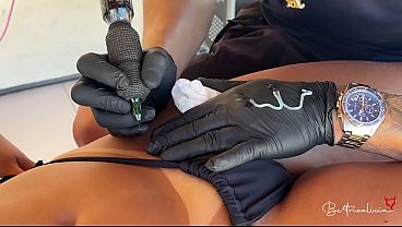 The blonde paid for the tattoo with her vagina because it was smooth.
